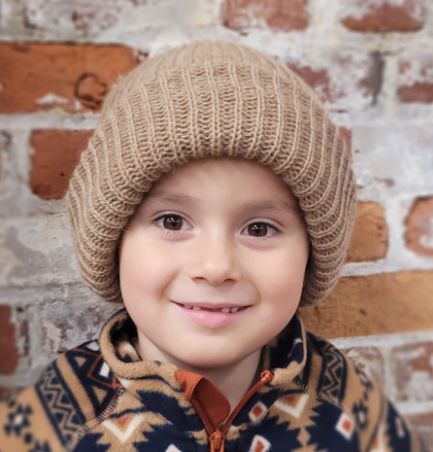 Kid&#39;s Cardigan Knit Beanie