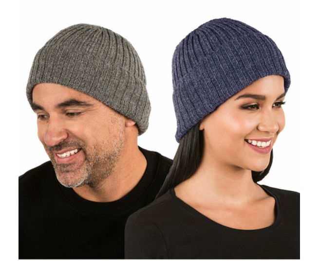 Alpaca Double Knit Ribbed Stocking Cap