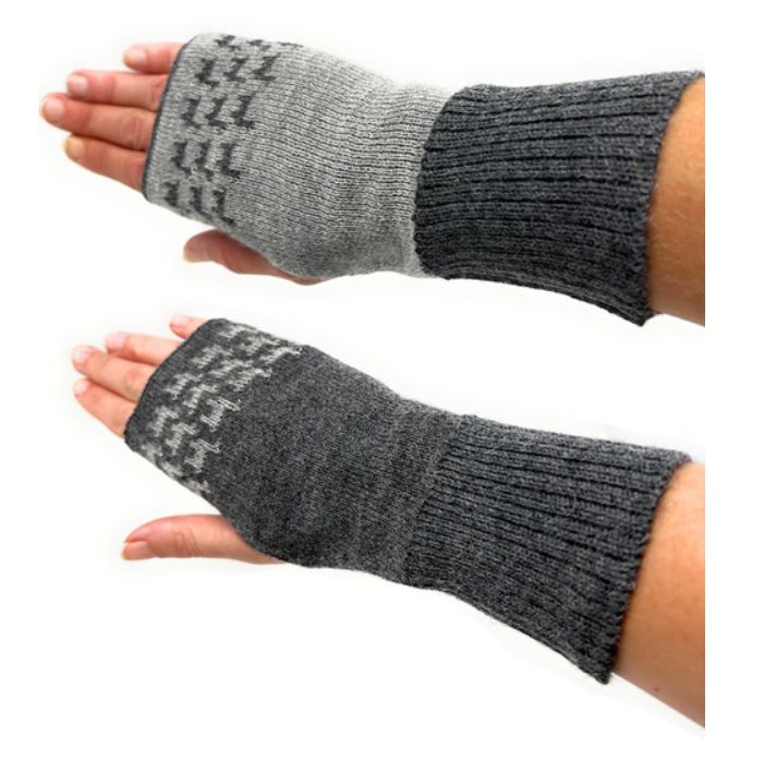 Reversible Fingerless Mittens &amp; Wrist Warmers