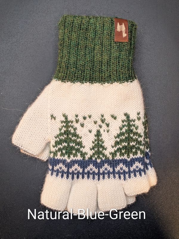 Scandinavian Winter Reversible Half-Finger Gloves