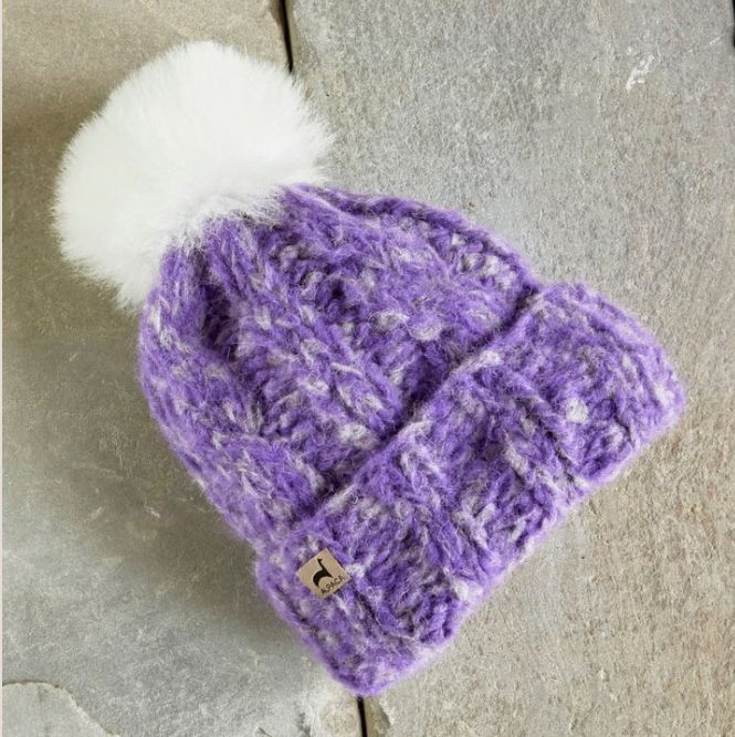 Marshmallow Trenza Alpaca Hat