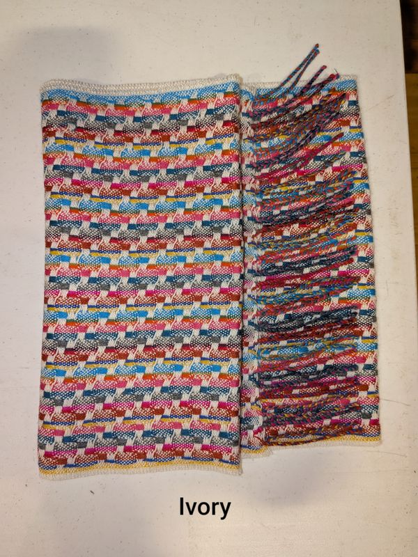 Multicolor Boucle Scarf
