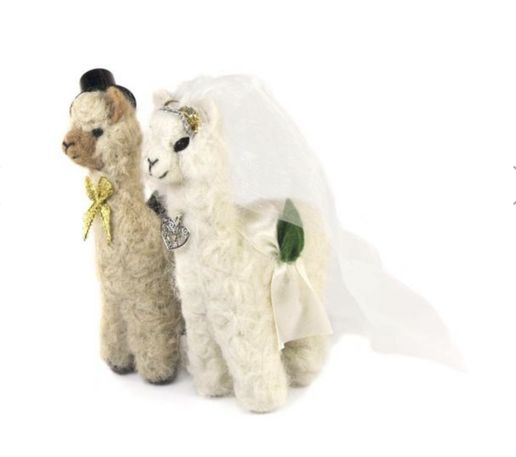 Felted Alpaca Wedding Set