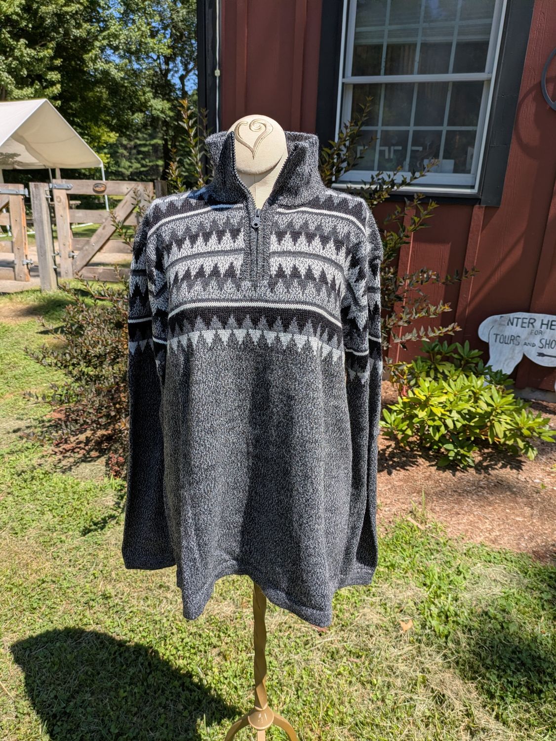 Mens Quarter Zip Sweater