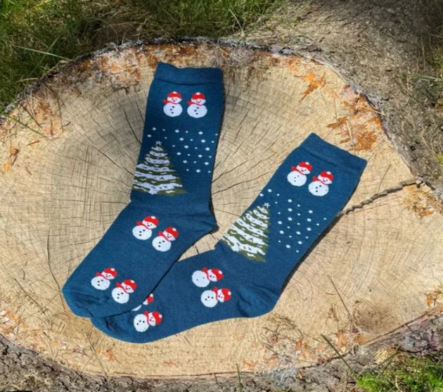 Holiday Snowman Socks