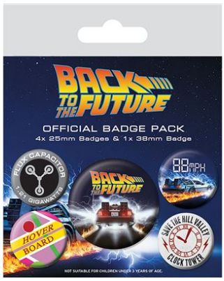 Back to the Future (Delorian) Badge Pack