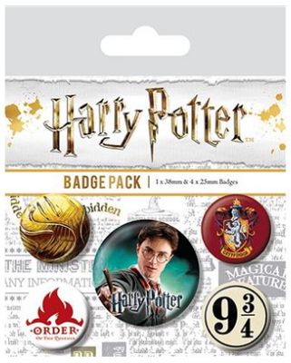 Harry Potter (Core Gryffindor) Badge Pack