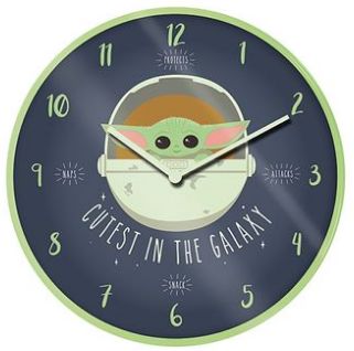 Star Wars: The Mandalorian (Cutest in the Galaxy) Wall Clock