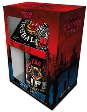Stranger Things 4 (Hellfire) Mug Coaster Keychain Gift Set