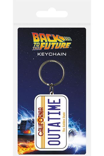 Back to the Future Rubber Keychain Licene Plate 6cm