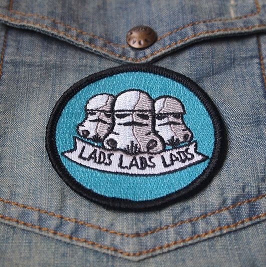 Lads lads lads - embroidered patch