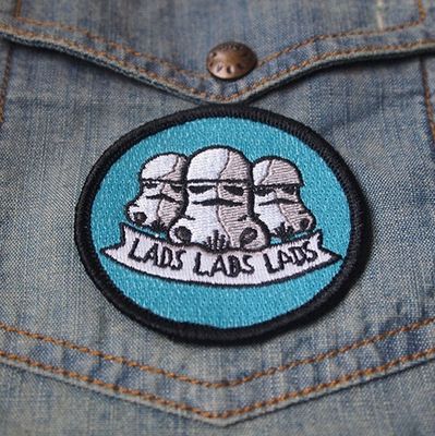 Lads lads lads - embroidered patch