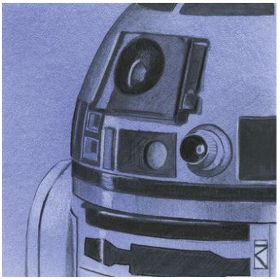 Star Wars Canvas (R2-D2 Sketch) - 30 x 30cm