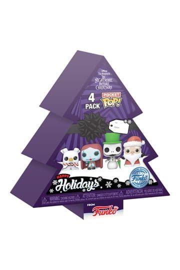 Nightmare before Christmas Pocket POP! Vinyl Figure 4-Pack Tree Holiday 4 cm