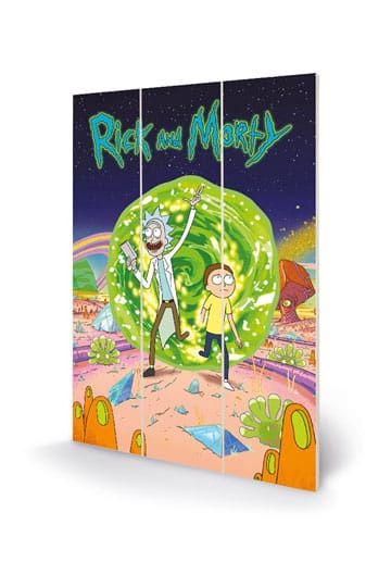 Rick and Morty Portal Wood Panel