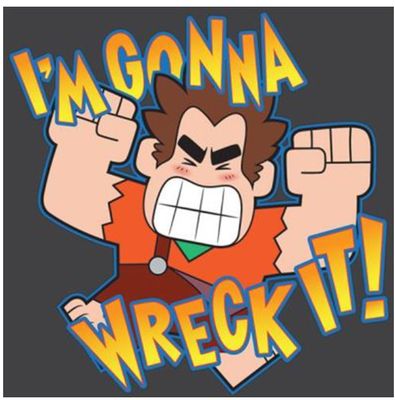 Wreck it Ralph (I&#39;m Gonna Wreck It) Canvas  40 x 40