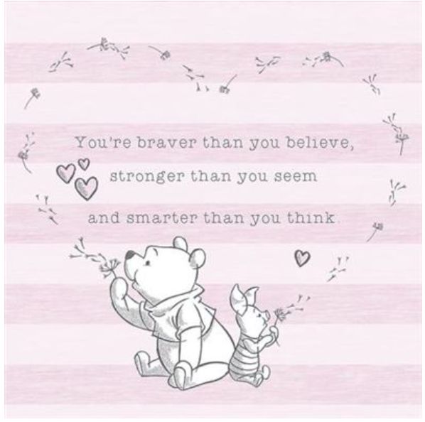 Winnie the Pooh (Believe) Canvas 40 x 40