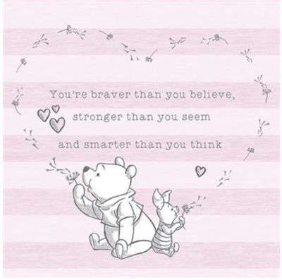 Winnie the Pooh (Believe) Canvas 40 x 40