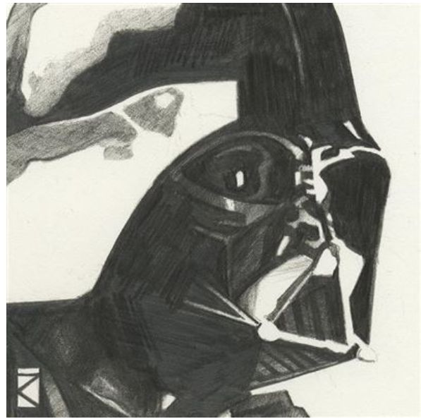Star Wars (Darth Vader Sketch) Canvas 30 x 30