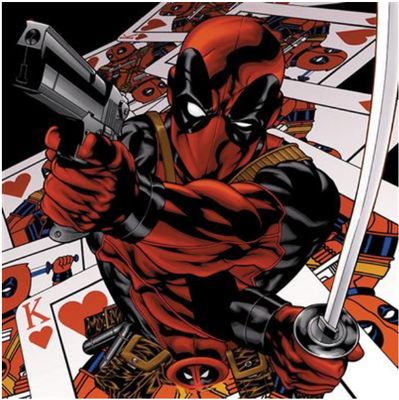 Deadpool (Cards) Canvas 40 x 40