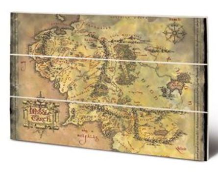 The Lord of the Rings (Middle Earth Map)  Wood Panel