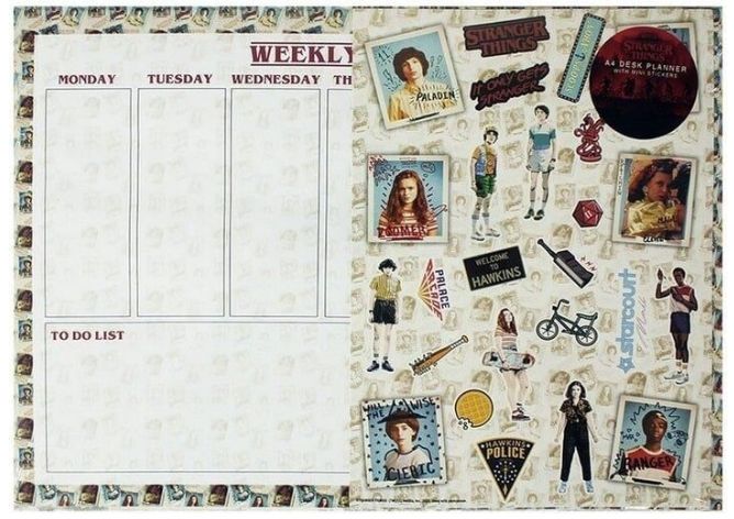 Stranger Things (Polaroid) A4 Desk Pad &amp; Sticker Set