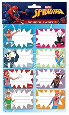 Marvel (Spider-Man Sketch) School Labels