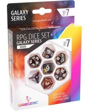 Gamegenic Galaxy Series - Mars - RPG Dice Set (7pcs) Blue/Orange