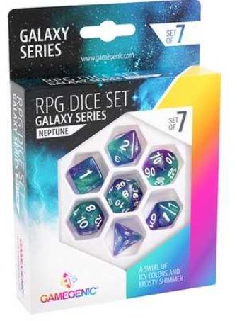Gamegenic Galaxy Series - Neptune - RPG Dice Set (7pcs) Blue/Purple