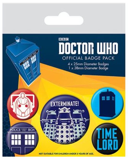 Doctor Who (Exterminate) Badge Pack