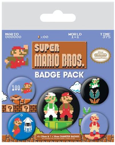Super Mario Bros Badge Pack