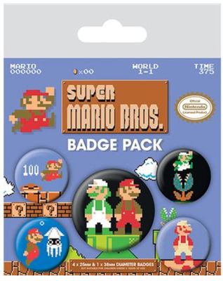 Super Mario Bros Badge Pack
