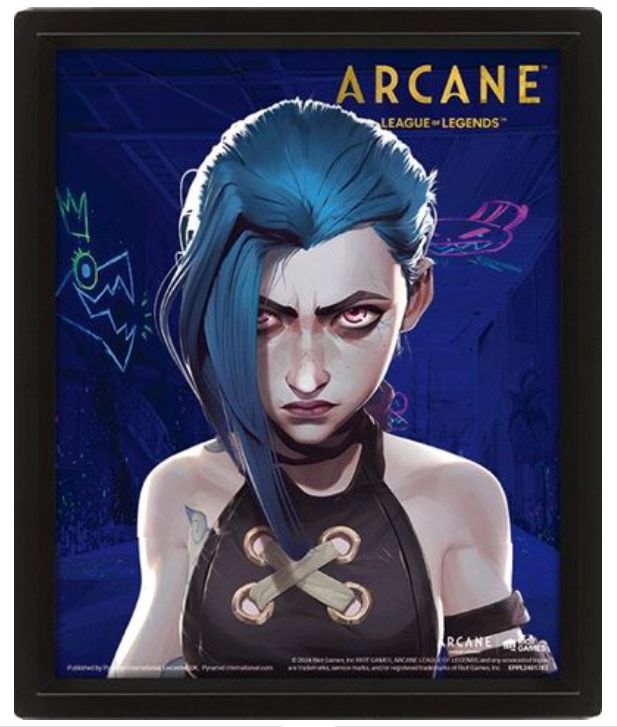 Arcane (Jinx) Framed 3D Print