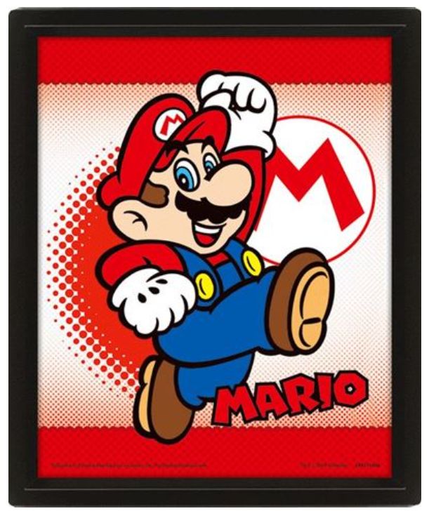 Super Mario Framed 3D Print