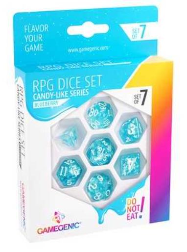 UNIT Gamegenic Candy-like Series - Blueberry - RPG Dice Set (7pcs) Blue