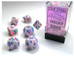 Chessex - Festive Polyhedral 7 Dice Set - Pop Art Blue