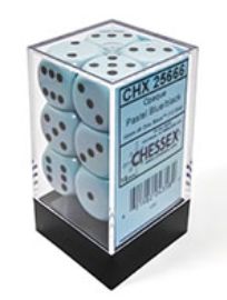 Opaque Pastel 16mm D6 Dice Block - Blue/Black