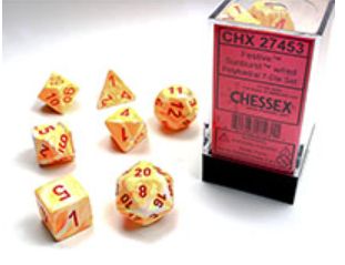 Chessex - Festive Polyhedral 7 Dice Set - Sunburst w/Red
