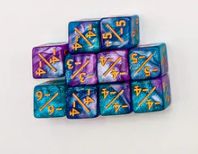 Counter Dice  -/- (10 die per box), Colour: Blue/Purple