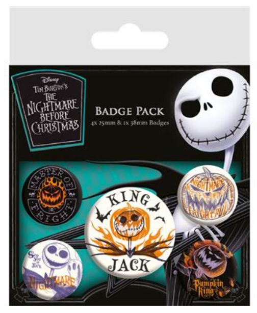 The Nightmare Before Christmas (Colourful Shadows) Badge Pack