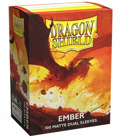 Dragon Shield - Dual Matte Standard Size Sleeves 100pk - Ember