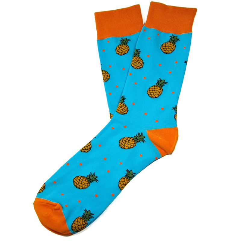 Calcetines piñas azul