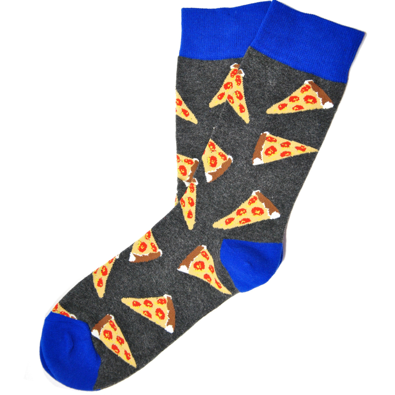 Calcetines pizzas gris