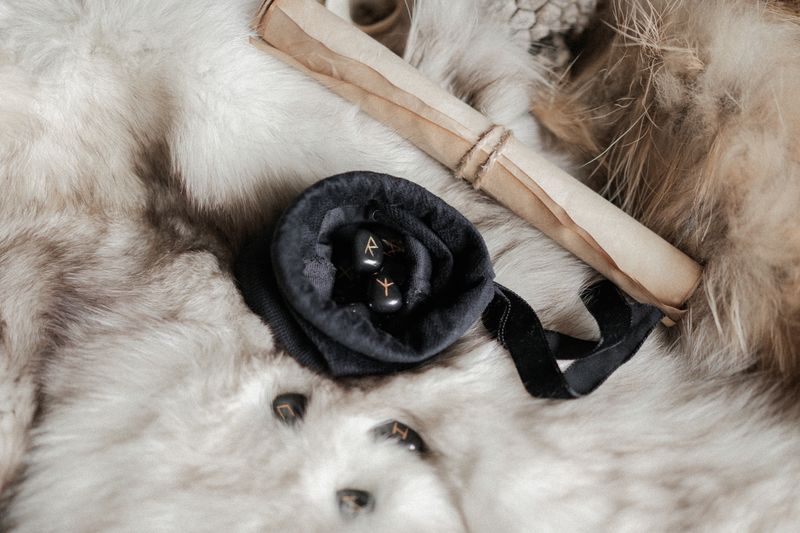 Pochon Runes // Agate Noir