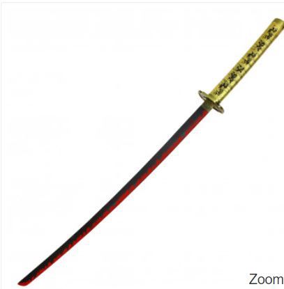 Katana: RED/BLK BLD GLD HNDL