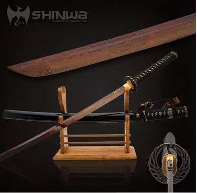 Sword: Shinwa Ebony Tachi Damascus BLD
