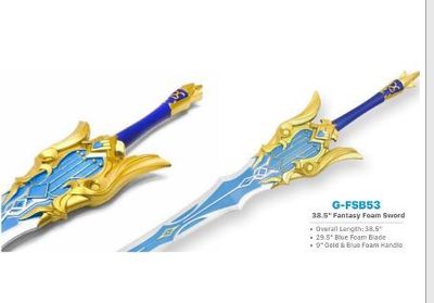 Foam Sword:GLD&amp;BLU HNDL GenShin