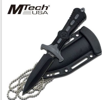 FXD BLD Neck Knife:BLK DBL EDGE