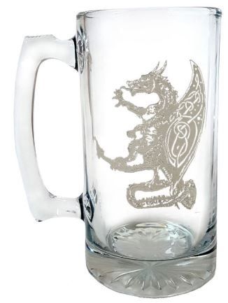 Glass Stein: Celtic Dragon