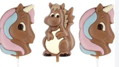 Belfine Unicorn /Dragon Choc Lollipop